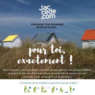 Gîtes, hôtels, restaurants, loisirs, musées : explore et consulte gratuitement l'accessibilité des lieux et des activités sur Jaccede.com